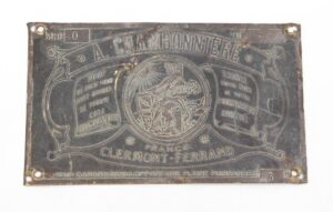 Plaques & Plates - Vintage French Brass A. Chambonniere Plaque