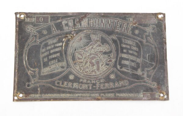Plaques & Plates - Vintage French Brass A. Chambonniere Plaque