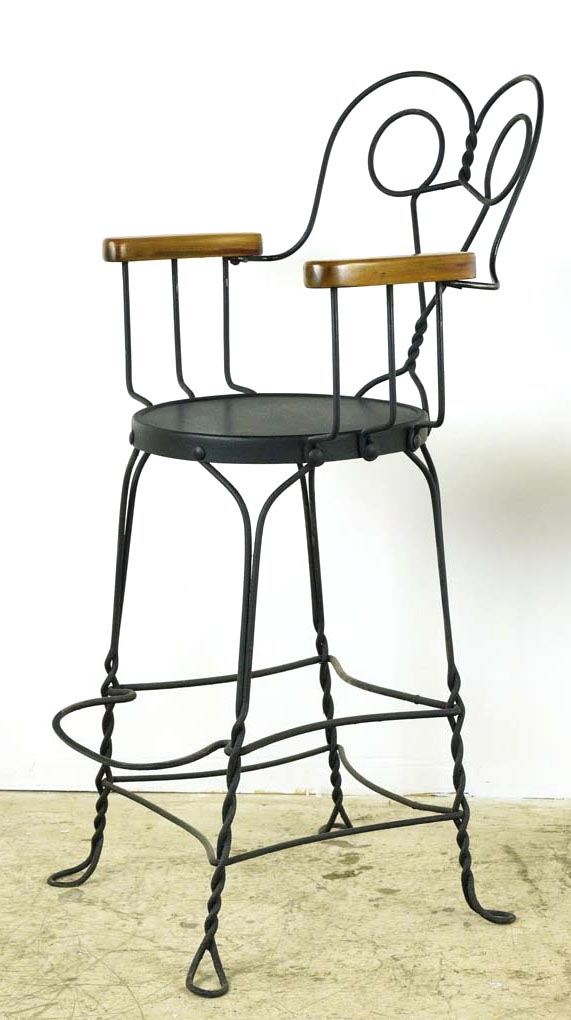 Seating - Antique Restored Counter Height Billiard Room Chair