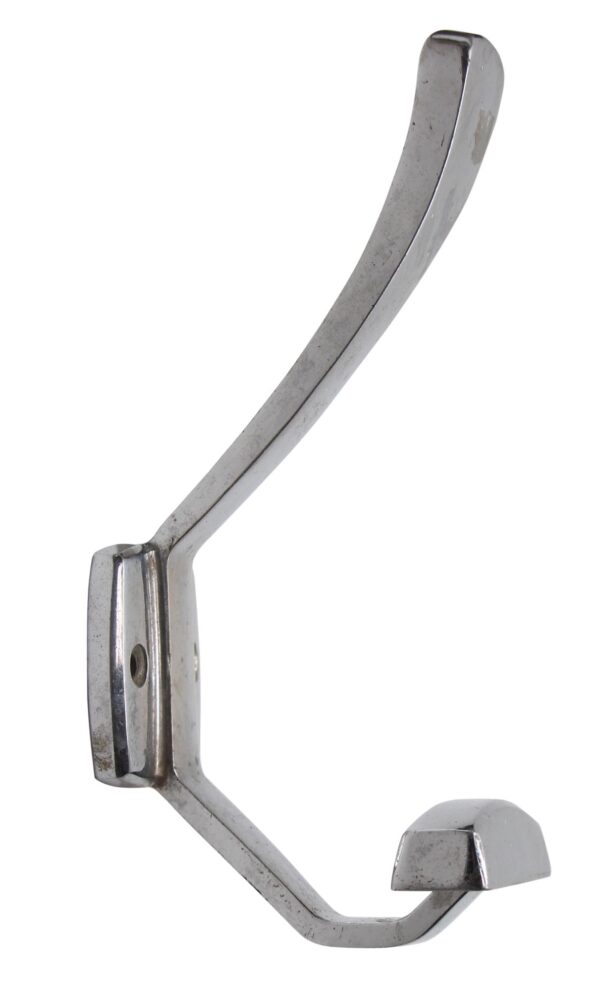 Single Hooks - European Double Arm French Chrome Over Aluminum Wall Hook