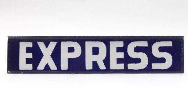 Vintage Signs - Vintage European Blue French Steel Express Sign