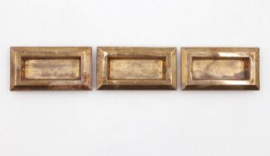 Window Hardware - Set of Vintage 3.125 in. Brass Rectangular Window Sash Lifts