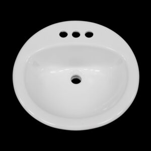 Bathroom - Glacier Bay White Porcelain Single Basin Oval Drop In Sink