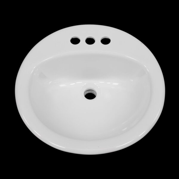 Bathroom - Glacier Bay White Porcelain Single Basin Oval Drop In Sink