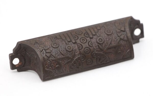 Cabinet & Furniture Pulls - Antique 4.125 in. Black Cast Iron Windsor Drawer Bin Pull