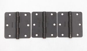 Door Hinges - Set of 3.5 x 3.5 in. Black Steel Everbilt Door Hinges
