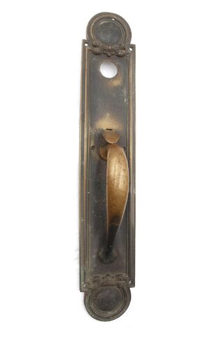 Door Pulls - Antique Art Deco Bronze Penn Entry Door Pull