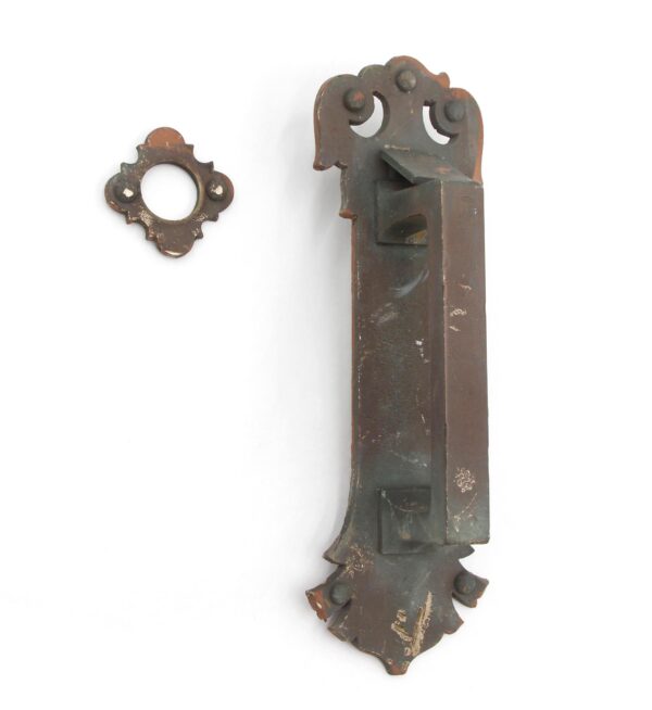 Door Pulls - Arts & Crafts Bronze Door Pull with Cylinder Lock Cover