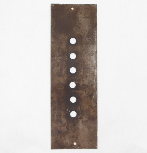 Elevator Hardware - Vintage Six Button Steel Elevator Plate