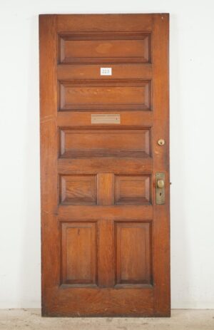 Entry Doors - Antique 7 Panel Chestnut Entry Door 83.25 x 35.625 in.