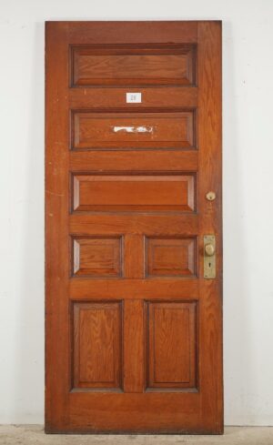 Entry Doors - Antique Chestnut 7 Panel Entry Door 82.875 x 35.75 in.