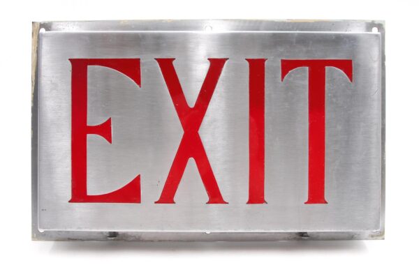 Industrial & Commercial - Commercial Aluminum Red Glass Exit Sign Cover