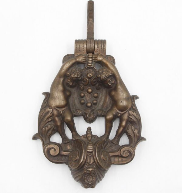 Knockers & Door Bells - Antique Renaissance Cherubic Bronze Door Knocker