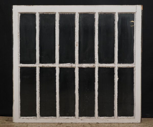 Reclaimed Windows - Reclaimed White Wood Framed 12 Pane Window 43.25 x 39.125 in.