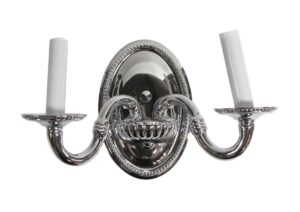 Polished nickel Waldorf Astoria wall sconce