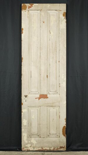 Standard Doors - Antique 4 Panel White Wood Passage Door 85.875 x 25.875 in.