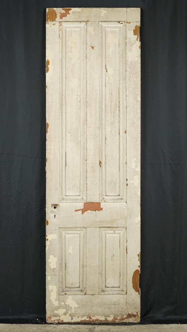 Standard Doors - Antique 4 Panel White Wood Passage Door 85.875 x 25.875 in.