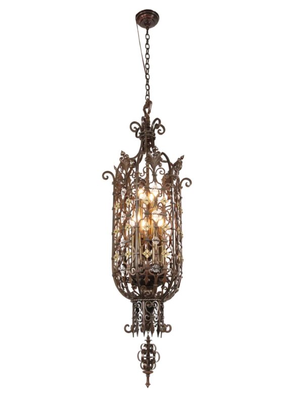 Up Lights - Grand Wrought Bronze Spanish Revival Pendant Light