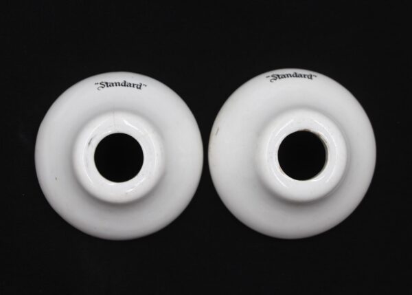 Bathroom - Pair of Vintage White Porcelain Standard Faucet Covers