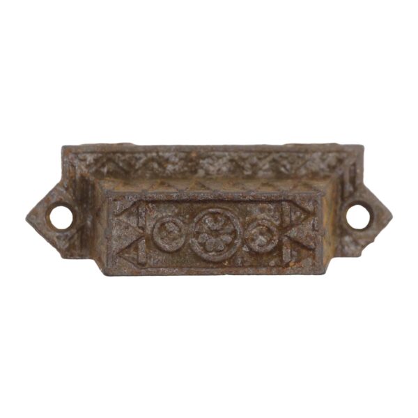 Cabinet & Furniture Pulls - Antique 3.25 in. Victorian Cast Iron Bin Drawer Pull