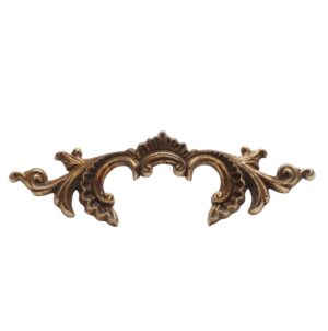 Cabinet & Furniture Pulls - Antique 6 in. Brass French Bridge Dresser Pull
