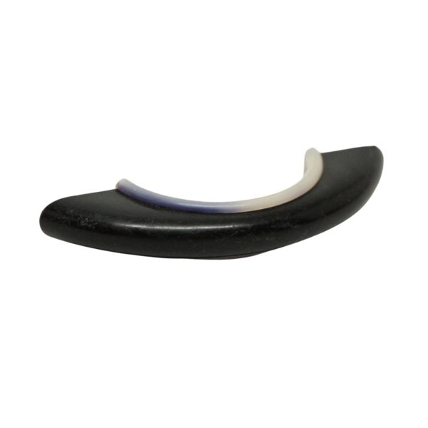 Cabinet & Furniture Pulls - Vintage 3 in. Mid Century Black & White Plastic Bridge Pull