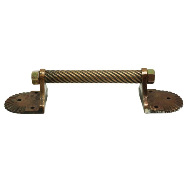 Cabinet & Furniture Pulls - Vintage 7.75 in. Scalloped Art Deco Bridge Bronze Pull