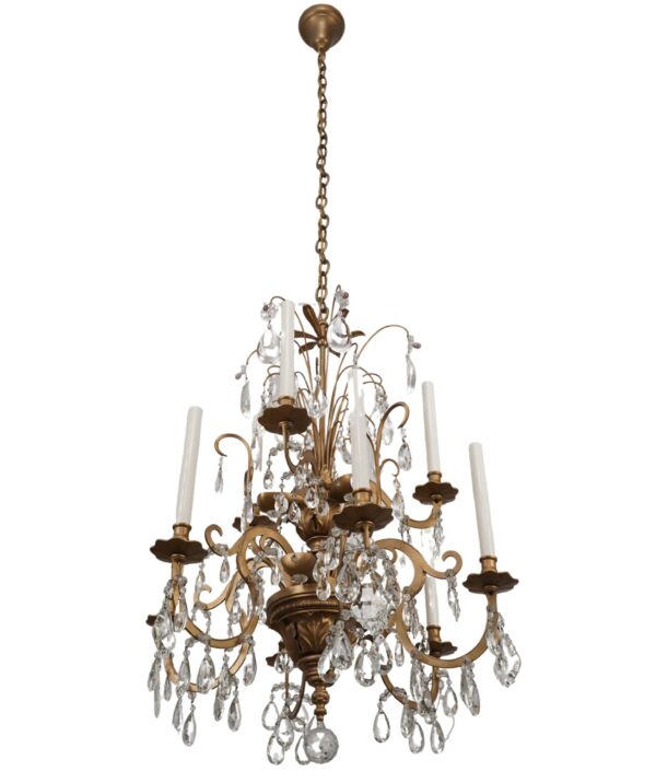 Chandeliers - Plaza Hotel French Louis Bronze & Crystal Tiered Chandelier