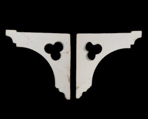 Corbels - Pair of Reclaimed White Wooden Belmont Park Corbels