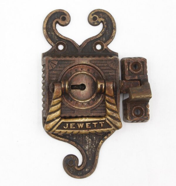 Ice Box Hardware - Antique Bronze Jewett Left Swing Ice Box Latch
