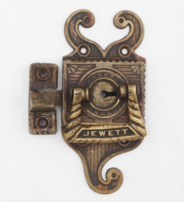 Ice Box Hardware - Antique Bronze Jewett Right Swing Ice Box Latch