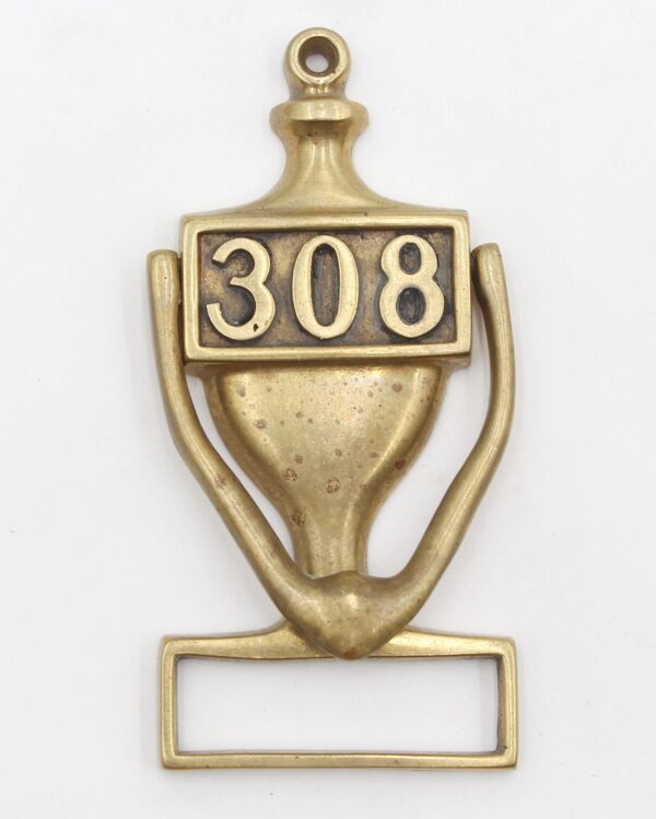 Knockers & Door Bells - Vintage Brass Door Knocker with Label Slot