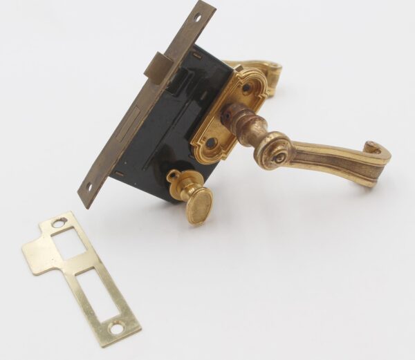 Levers - French Gilded Brass Door Lever Privacy Set