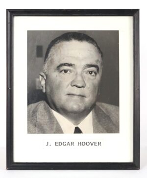 Photographs - 1950s Framed Black & White J. Edgar Hoover Photograph