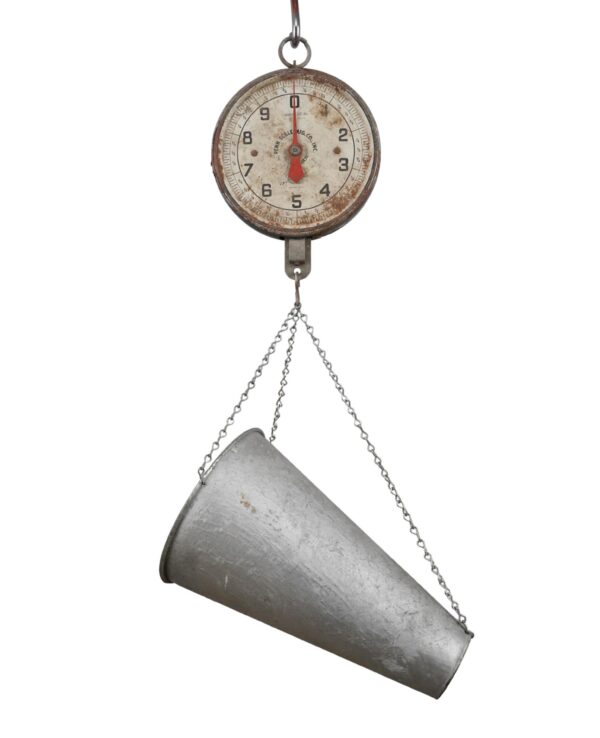 Scales - 1950s Penn Galvanized Steel Poultry Hanging Scale