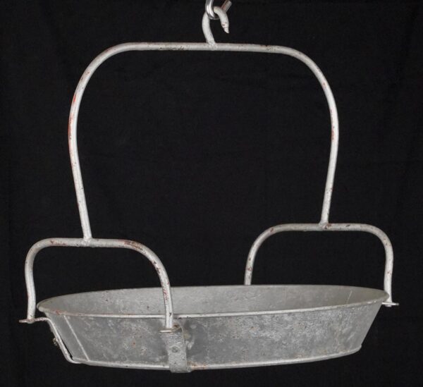 Scales - Galvanized Steel Meat Scale Pan with Iron Hook