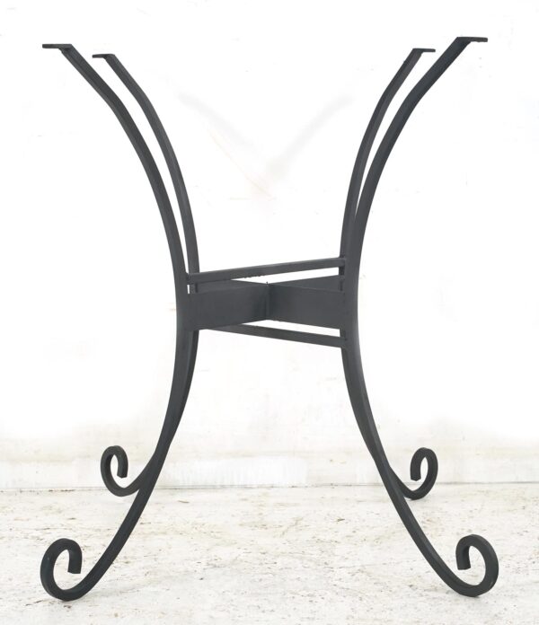 Table Bases - Reclaimed Hourglass Black Wrought Iron Table Base