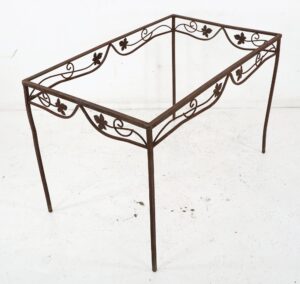 Table Bases - Vintage Rectangle Wrought Iron Table Base 46.25 x 29.75 in.