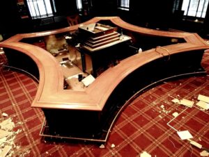 Removal Day of the Top at Bull and Bear Bar