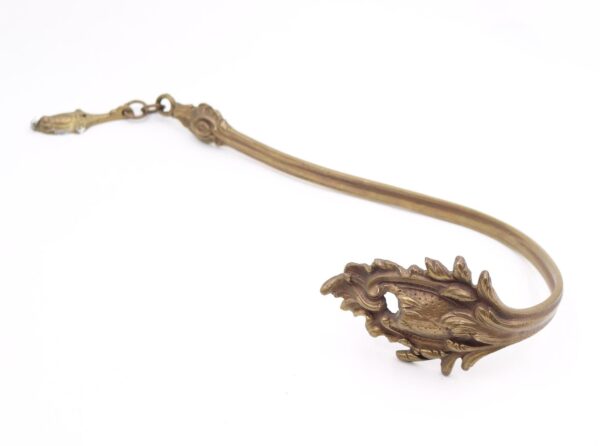Curtain Hardware - Reclaimed French Brass Drapery Curtain Tie Back Hook
