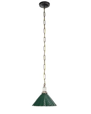 Down Lights - Industrial 10 in. Green Wavy X-Ray Mercury Glass Pendant Light