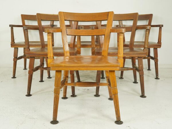 Seating - Set of Six Vintage Maple Murphy Armchairs Dining Chairs