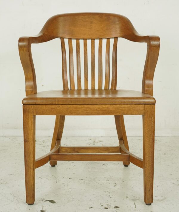 Seating - Vintage Wooden Bankers Arm Chair