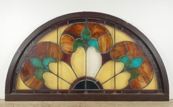 Stained Glass - 1900s Arched Leaded Stained Glass Church Window - R289672
