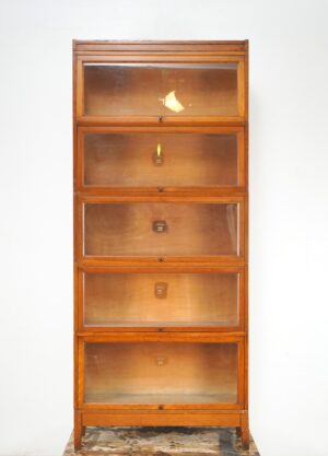 Bookcases - Antique Five Section Oak Macey Barrister Bookcase