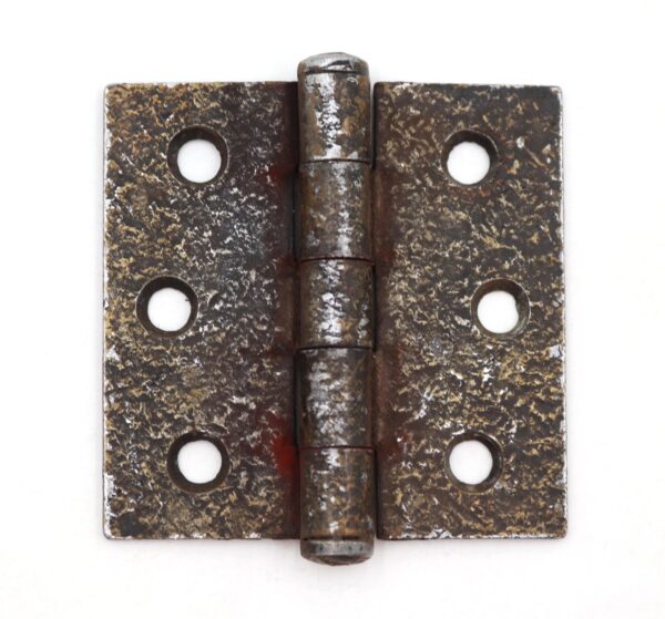 Cabinet & Furniture Hinges - Vintage 2.5 x 2.5 in. Black Steel Textured Cabinet Door Hinge