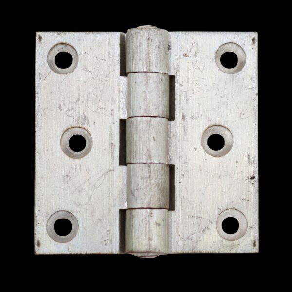 Cabinet & Furniture Hinges - Vintage Corbin 2 x 2 in. Brushed Nickel Plated Brass Cabinet Hinge