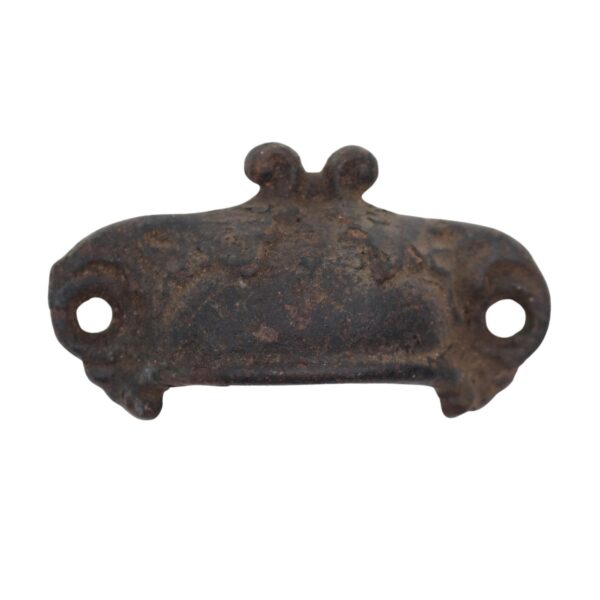 Cabinet & Furniture Pulls - Antique 3 in. Black Cast Iron Victorian Bin Pull