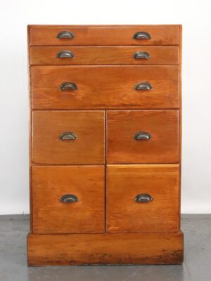 Cabinets - Antique Pine Seven Drawers Apothecary Cabinet