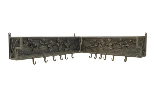 Coat Racks - Floral Textured Wrought Iron Corner Coat Rack